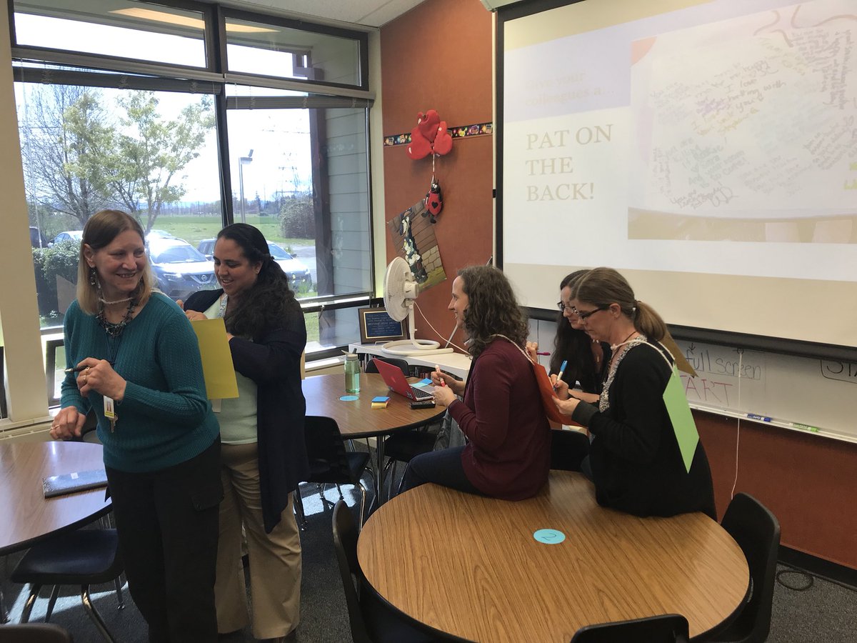ginacmac's tweet photo. Giving each other “pats on the back” today! Showing appreciation for our colleagues. 💗 https://t.co/LlryQJNK13