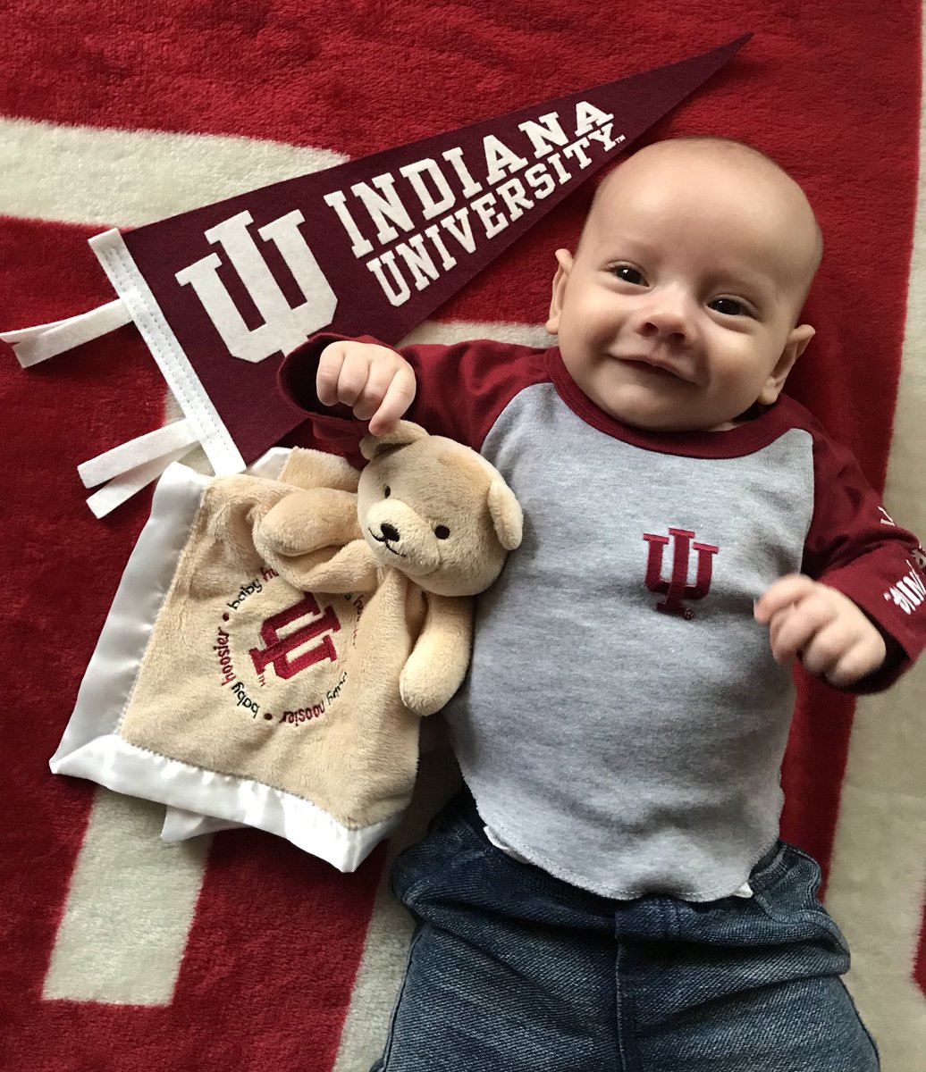 RebGalko's tweet photo. Happy #IUday from our little #Hoosier! #classof2040 #IndianaUniversity #IUBloomington https://t.co/EWbbjrZS72