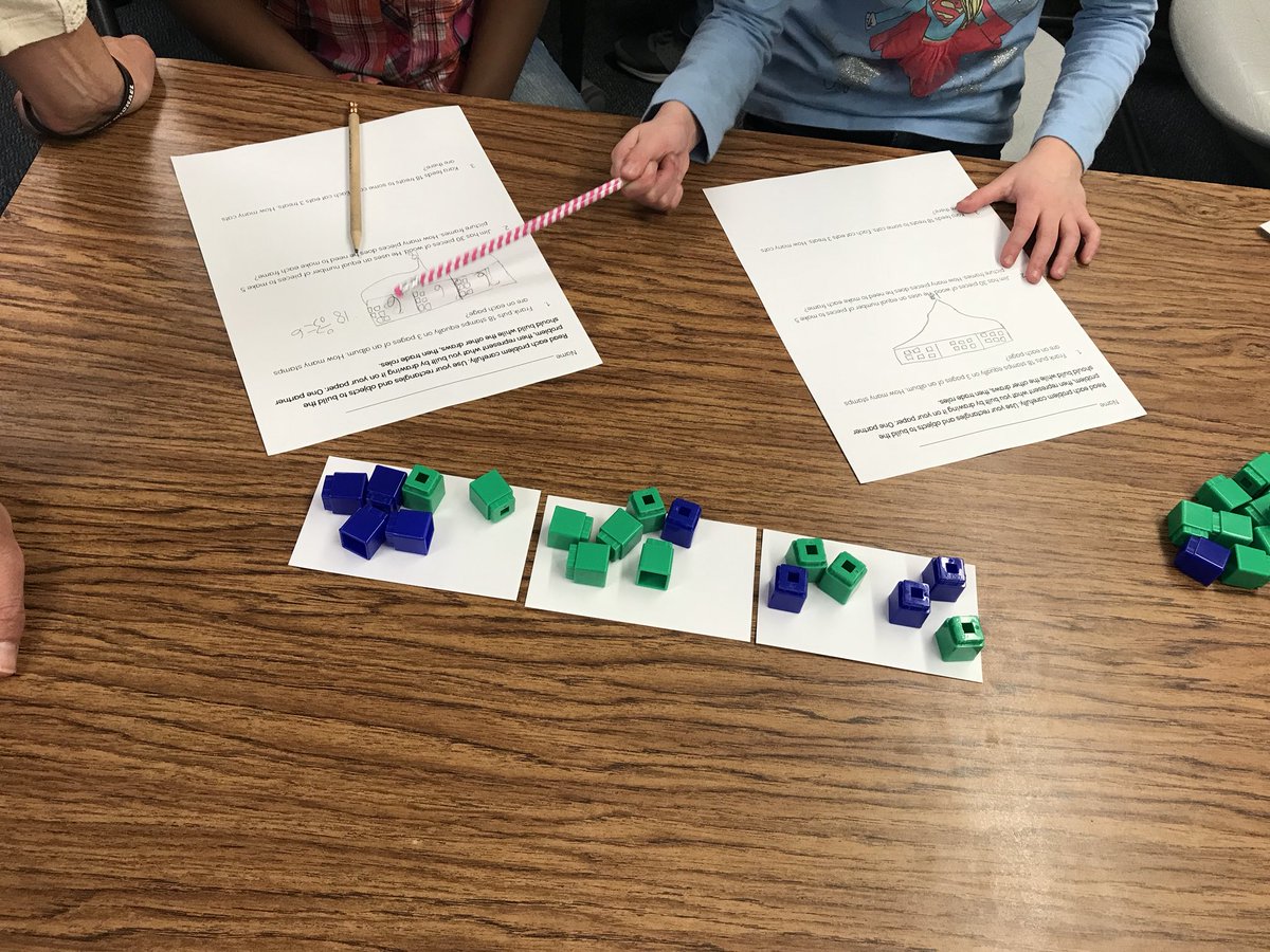 michvmath's tweet image. Division bar models - 2nd grade. Students come with a lot of intuition!