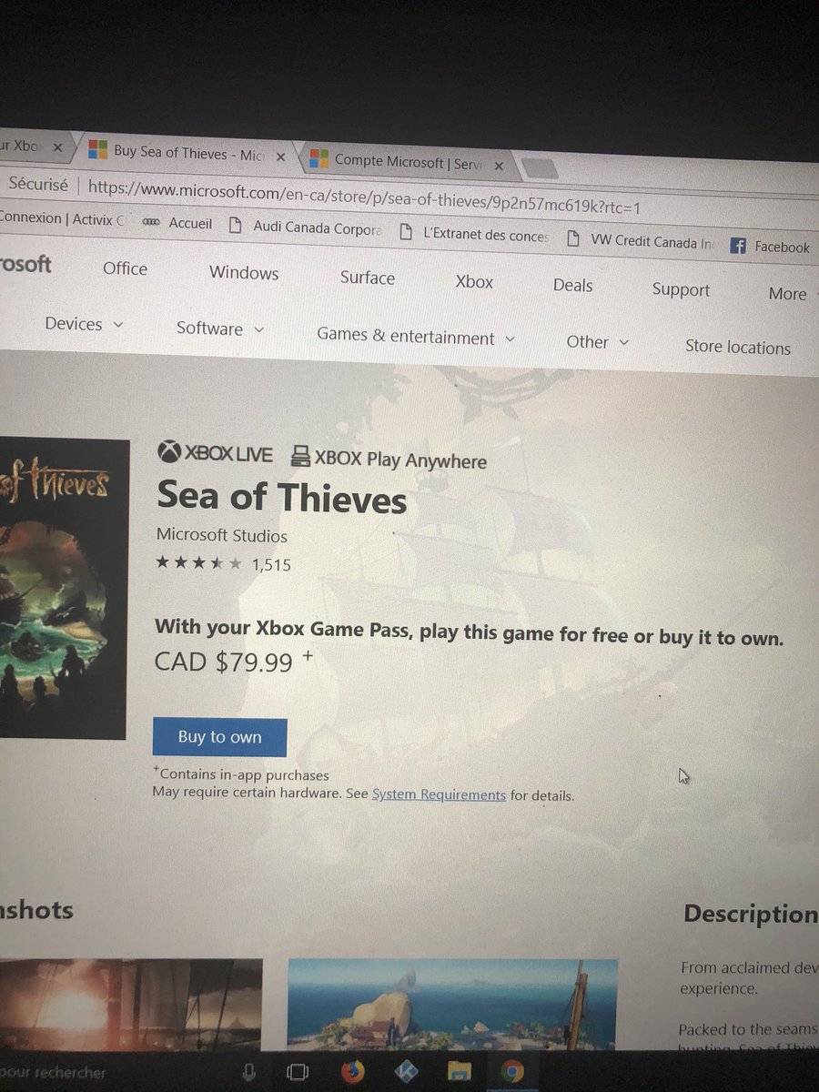 lavs37's tweet photo. @XboxSupport hi just want to try thé 14 days trial game pass Xbox because i will try the game sea of the thieves before to see if i like it .. i can t downlaud the game via our website the asking to purchase before at 79.99 what i have to do thank you https://t.co/HWFXEsn9tT