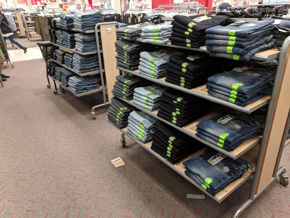 Grant_vmtl's tweet photo. Getting men's denim back to brand is a quiet morning well spent 👖✨✨ #targetstyle #VMTL https://t.co/Jq3Qhxjv8N