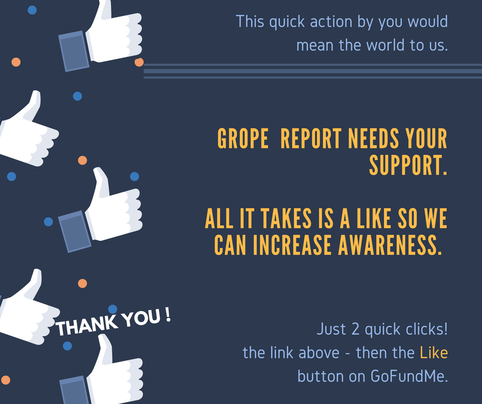 GropeReport's tweet photo. #TimesUp #sexualharassment #sexualassault #workplaceharassment #makeadifference #GropeReport

Click here: https://t.co/Sz3m7kxt2E
and give us a LIKE!  ty. https://t.co/1DD39IP57x