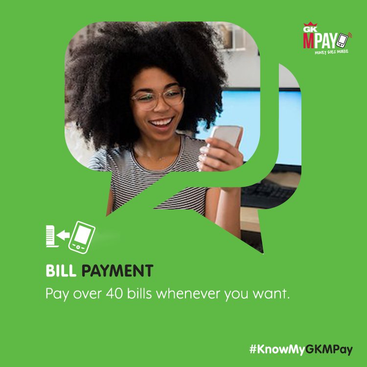 GKMPay's tweet photo. When it comes to bill payment just keep it simple. GK MPay allows you to pay over 40 bills from your phone. #KnowMyGKMpay https://t.co/g1HbunGZ7i