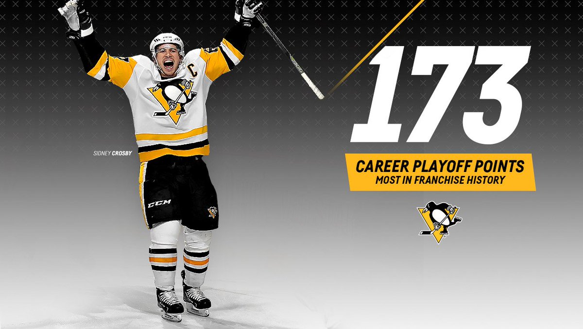 GOAL! CROSBY! He knocks it in from behind the net. The #Pens lead 4-0 with 9:04 left in the 2nd period.

Oh, and did we mention... Sid now has the most playoff points in franchise history?