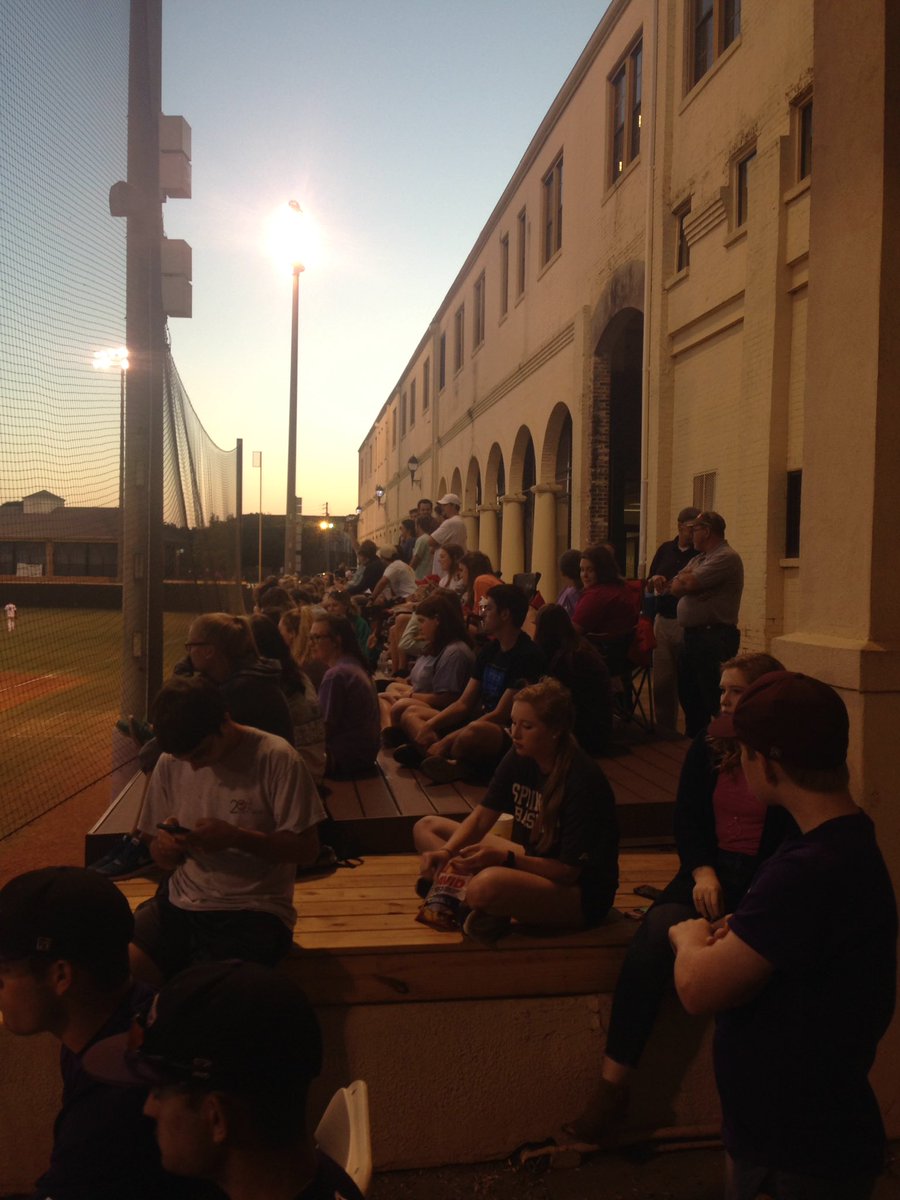 JimHallAD's tweet photo. Great @SHCBADGERS student crowd out tonight in support of @SHC_Baseball vs Mobile and #tealgating event in support of sexual assault survivors. https://t.co/xO022O42ZF