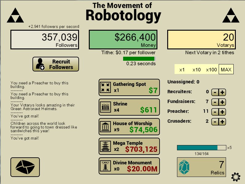 Kodiqi's tweet photo. Want to start your own religion? Sounds tricky. Maybe just play Religious Idle instead. https://t.co/tL2GQCZwFQ #indiegames #ReligiousIdle https://t.co/hIZCPEd1zx
