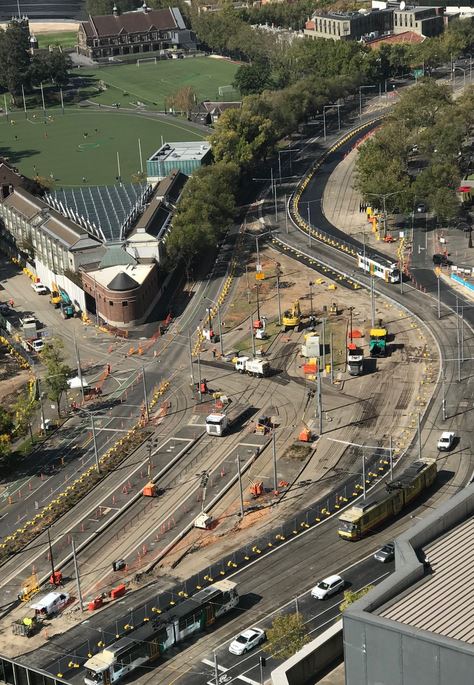 ShrineGateMelb's tweet photo. @sarahrees @DanielAndrewsMP @MatthewGuyMP Extraordinary emotive image - thank you. This photo captures the extraordinarily depressing work of the @DanielAndrewsMP gov in #StKIldaRd.  A wonderful boulevard destroyed when it didn't need to be The business case was flawed from the start https://t.co/hKhv7QWFWg #springst https://t.co/XpjsqLwN83