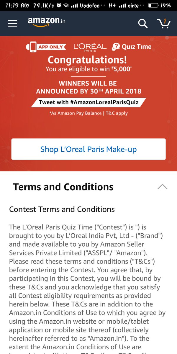 MuttuS13's tweet photo. #AmazonLorealParisQuiz https://t.co/4FBrkz0jtT