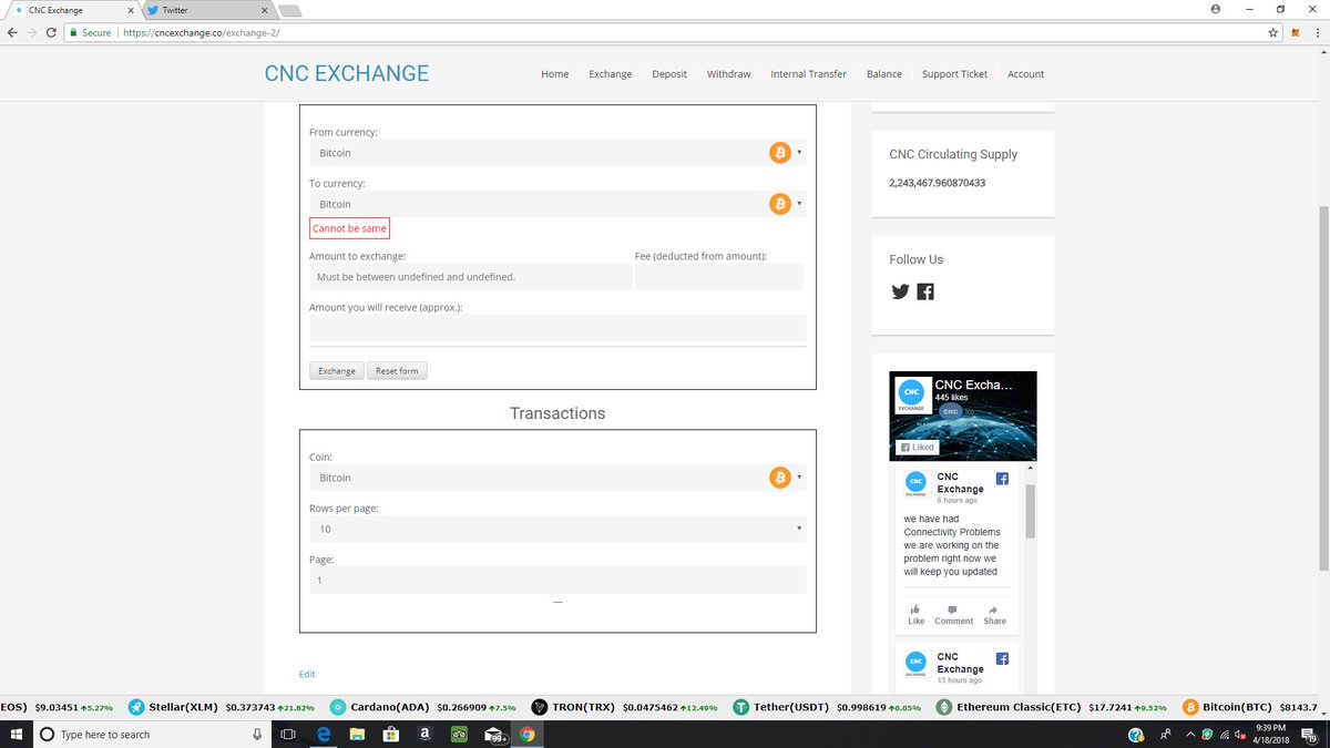 cnc_exchange's tweet photo. we have big news to share we have launched our insta exchange you will be able to switch between cryptoscurrency in just seconds #cryptocurrency #bitcoin #BitcoinCash #Ripple #litecoin #cncexchange https://t.co/rXa9IOaXAS