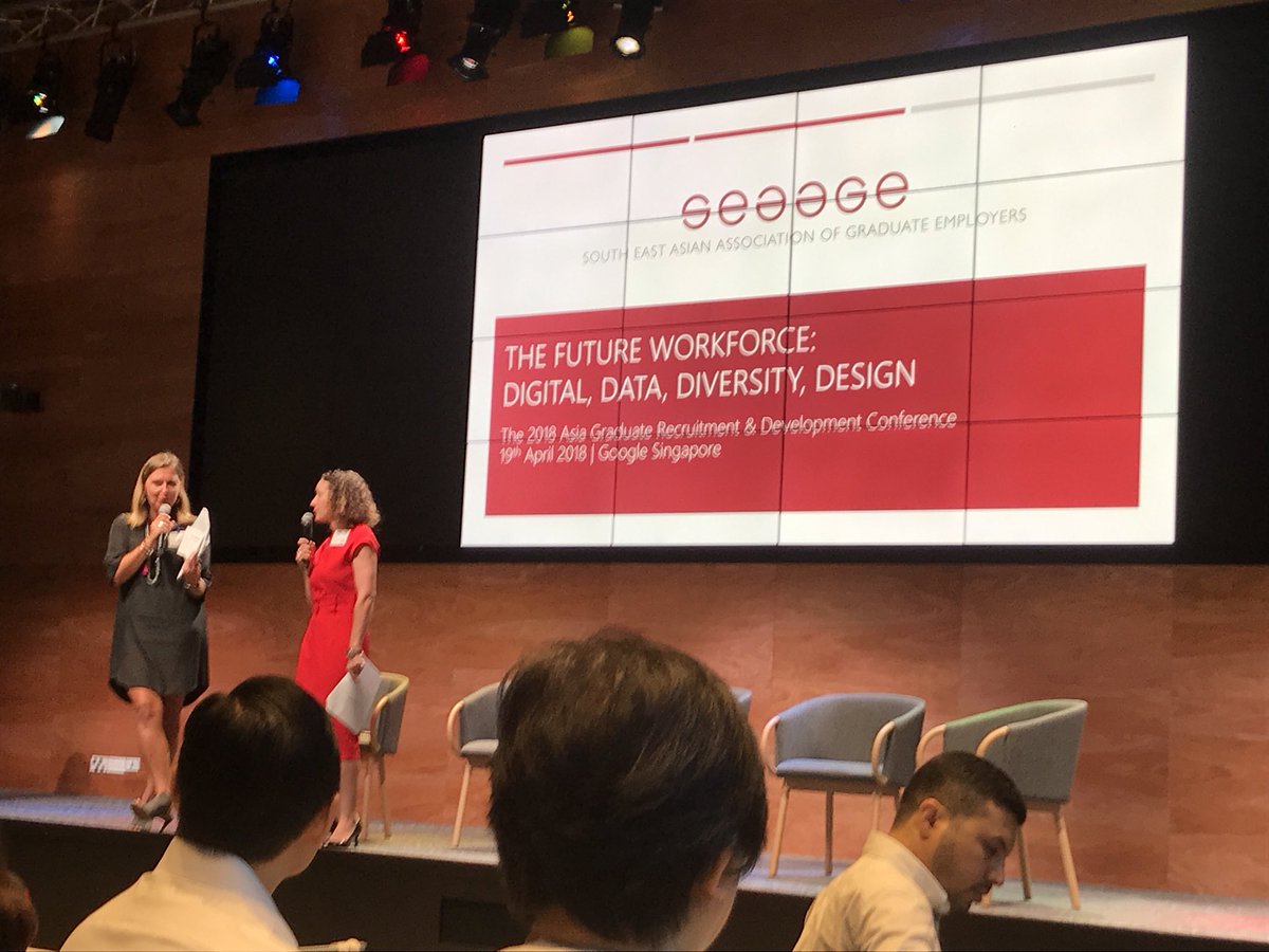 theDBLedge's tweet photo. Our CEO @joshuamack and APAC MD Angela Hands are at the SEAAGE Conference for early career talent in Singapore today! #seaageconference #futureofwork https://t.co/q2T2nY4LqB
