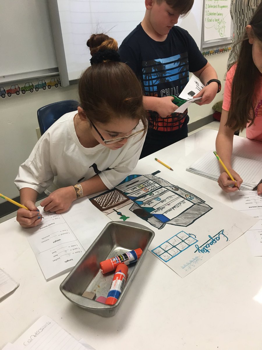 mrskrutak4th's tweet photo. Students researched the conversions between Customary Units of Measure to create informational posters on weight, length, and capacity. They used each other’s posters to complete their notes and practice making conversions. @Donald_ES @LewisvilleISD #MathinLISD #Donald4th https://t.co/VuxLVewoWr