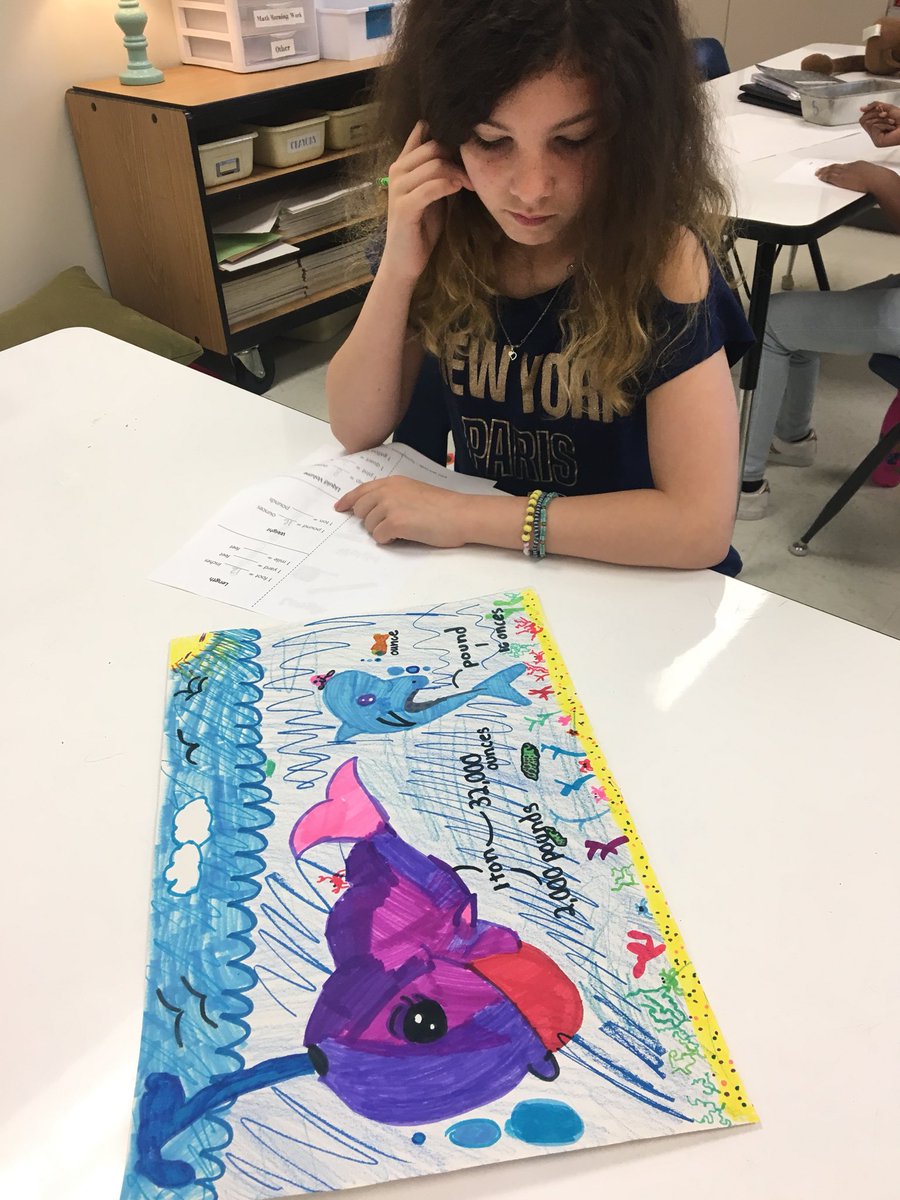 mrskrutak4th's tweet photo. Students researched the conversions between Customary Units of Measure to create informational posters on weight, length, and capacity. They used each other’s posters to complete their notes and practice making conversions. @Donald_ES @LewisvilleISD #MathinLISD #Donald4th https://t.co/VuxLVewoWr