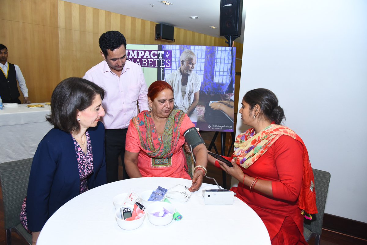 georgeinstitute's tweet photo. Honoured to have NSW Premier @GladysB launch our IMPACT Diabetes project in Delhi yesterday. A step forward in NSW-India cooperation and #HealthForAll
https://t.co/pY30TIyQYL https://t.co/IKTVoDpUts
