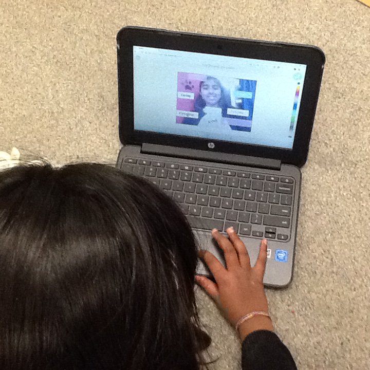 keithferrell4's tweet photo. Today 4PA students started their journey with Seesaw by adding their first artifacts to their digital portfolios. They took selfies and added descriptive adjectives. They also added character traits to a photo of Mary from The Secret Garden! #iteachthem #theyteachme https://t.co/NkmNyRCIZD