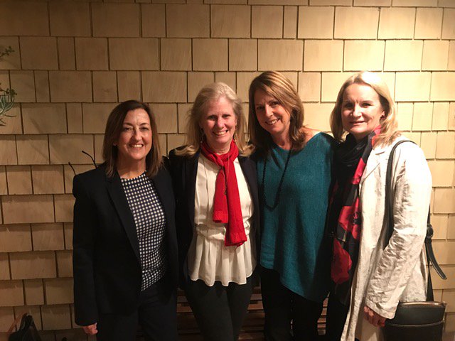 LettersStanford's tweet photo. SoCal support: Nothing like old friends! Thx to high school pals Catherine McIntosh Burns & Kim Smith Moffit & college friend MJ Crow for housing & feeding, schlepping my bags, and attending various @LettersStanford Home San Diego-area events of late.#wordsconnect #stanfordalumni https://t.co/U3cOwXkxhV
