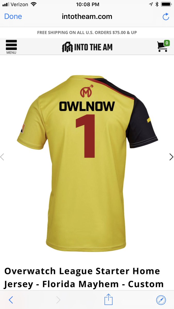OWLeagueNOW's tweet photo. @FLMayhem what do you think of this Jersey? Three of these and we may be the most stylish podcast around #BringTheMayhem #OverwatchLeague https://t.co/5sPWq2GHBP