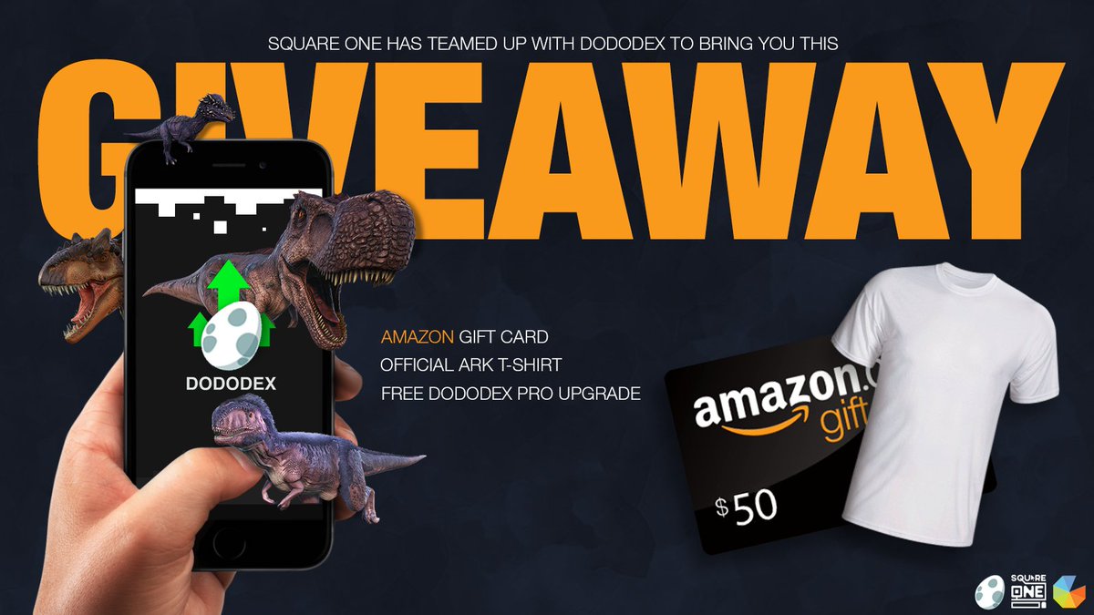SquareOne_Live's tweet photo. We are happy to announce our new giveaway with our friends over at @DododexApp! Use the link below to sign up for your chance to win some amazing prizes! We all know we would be completely lost without @DododexApp by our side! 

Click the link below!
- https://t.co/mbZa1CQmYK https://t.co/O4uTWeqIQn