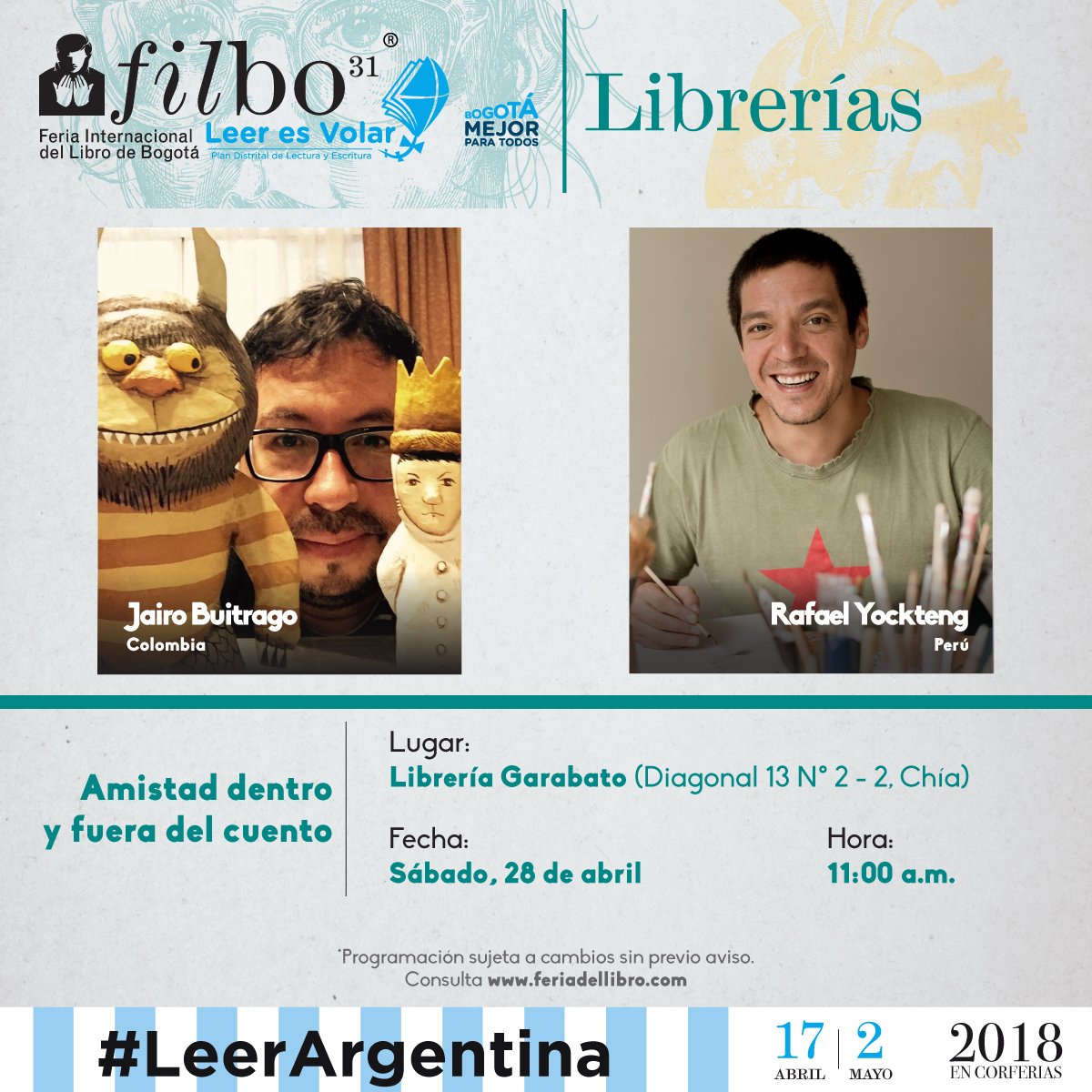CamLibro's tweet photo. ¡La #FILBo2018 también llega a las librerías de la capital!  Conoce y agéndate con los diferentes eventos  #SentirLasIdeas https://t.co/duoDXimpq0