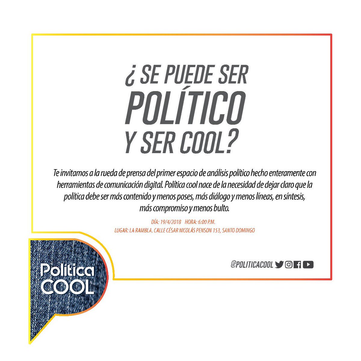 Me siento tan orgulloso de mi amiga y hermana <a href="/EriniaPeralta/">Erinia Peralta Rodríguez</a>. Mañana, en el marco de la celebración de un encuentro en <a href="/beerspolitics/">Beers&Politics</a>, ella pone a disposición de la gente en RD su espacio llamado @PoliticaCool, una plataforma radial digital diferente e interesante. #PoliticaCool