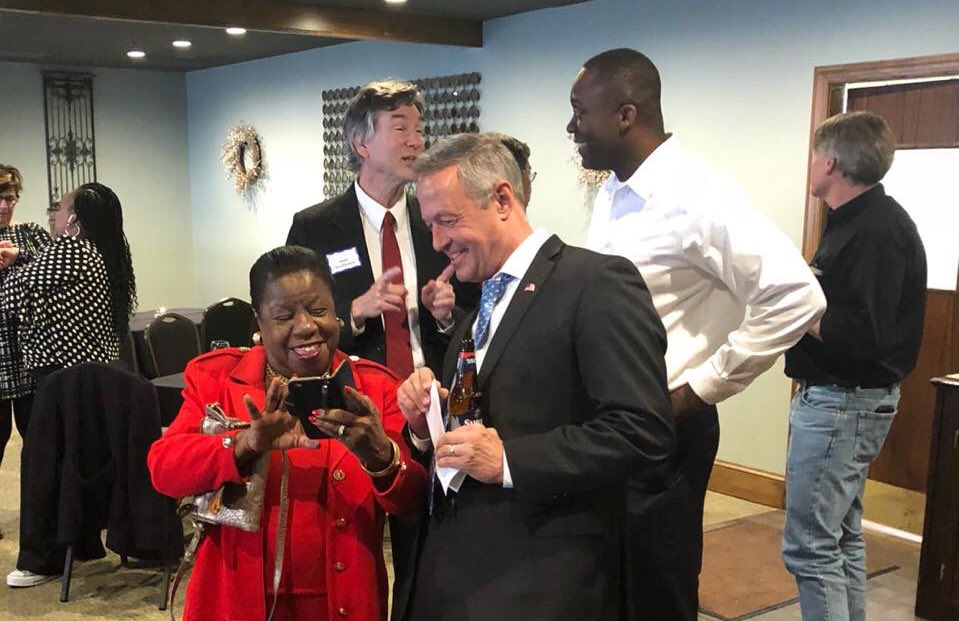 This photo of Governor <a href="/MartinOMalley/">Martin O'Malley</a> and #HoCo legend/<a href="/hocoforward/">HoCo Forward</a> candidate Mae Beale at <a href="/CalvinBallTeam/">Calvin Ball</a>’s event is my new favorite thing. #MyBaeMae #MyGovMOM