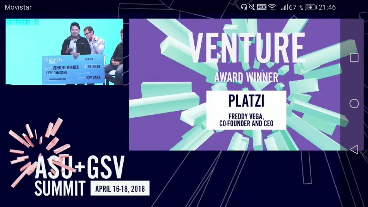 platzi's tweet image. ¡GANAMOS!

Este premio es de ustedes, estudiantes de Platzi. Somos reconocidos como una de las mejores plataformas de educación del mundo en el #asugsv18 

Seguiremos trabajando por llevar educación de talla mundial a cada una de sus pantallas. #NuncaParesDeAprender