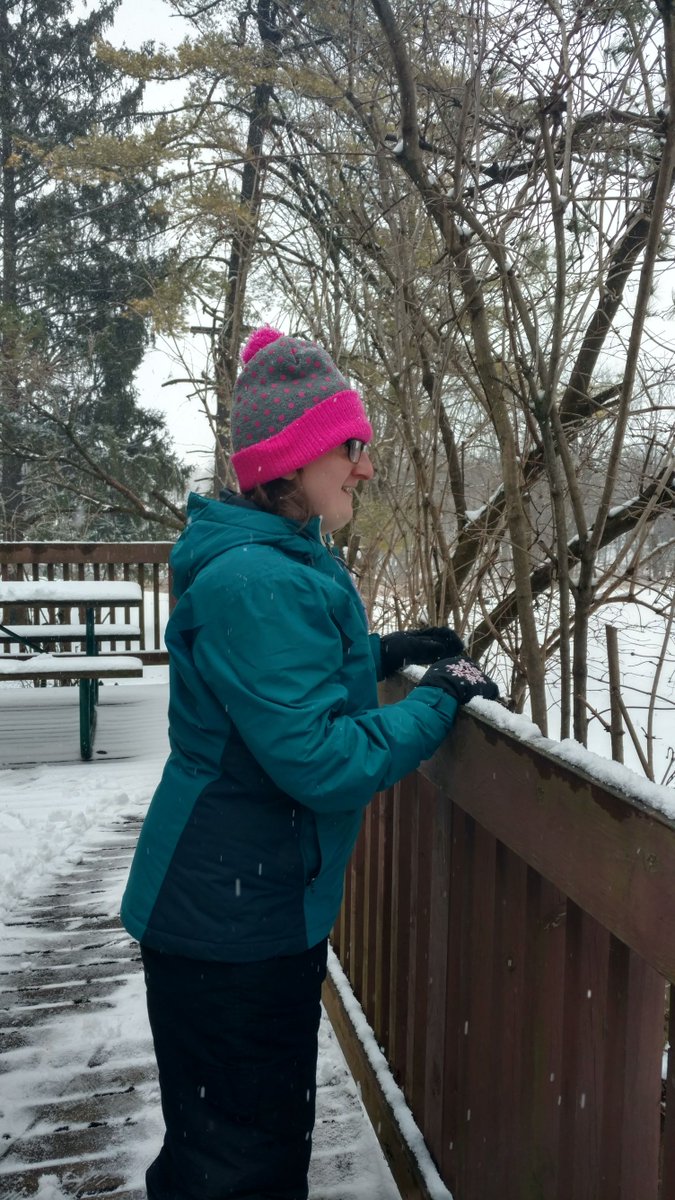 JulieSunne1's tweet photo. #JoyDare *Not exactly the time of year most people want it, but we received a beautiful snowfall; *Taking Rach out in the snow where she delighted in watching the birds gobble up the cranberries that were still on the bushes; *Playing Trouble and Uno with the kiddos #1000gifts https://t.co/W8SF7PIMFy
