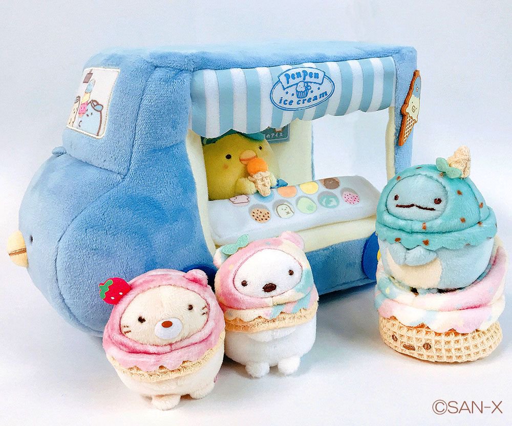 すみっコぐらし 公式 アプリすみっコ アプリ すみっコぐらし 通信 でご自分のお誕生月の前月日までに会員登録すると お誕生月にすみっコたちからお祝いメールが届きます 今月の写真はアイスの椅子を導入した ぺんぺんアイスクリームのワゴン