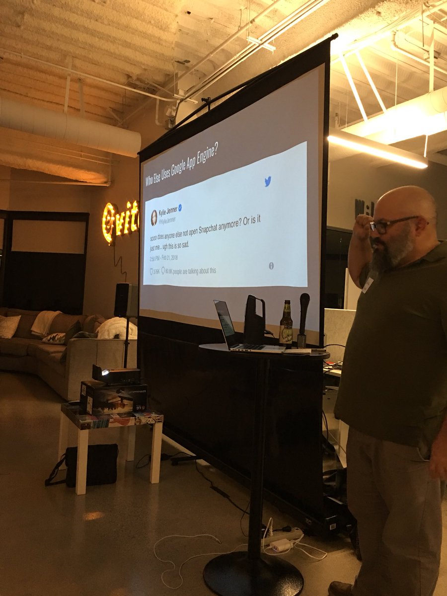 ladjango's tweet image. Derek from @Evite kicks it off for tonight's Meetup!