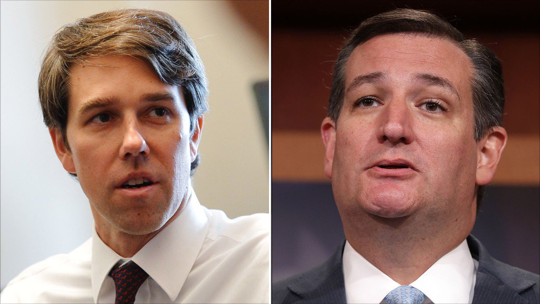 CNN's tweet photo. A new Quinnipiac University poll shows a tight race in Texas between Sen. Ted Cruz and Rep. Beto O'Rourke for Cruz's Senate seat https://t.co/K8QM40yWYp https://t.co/AfJ6dHsLH0