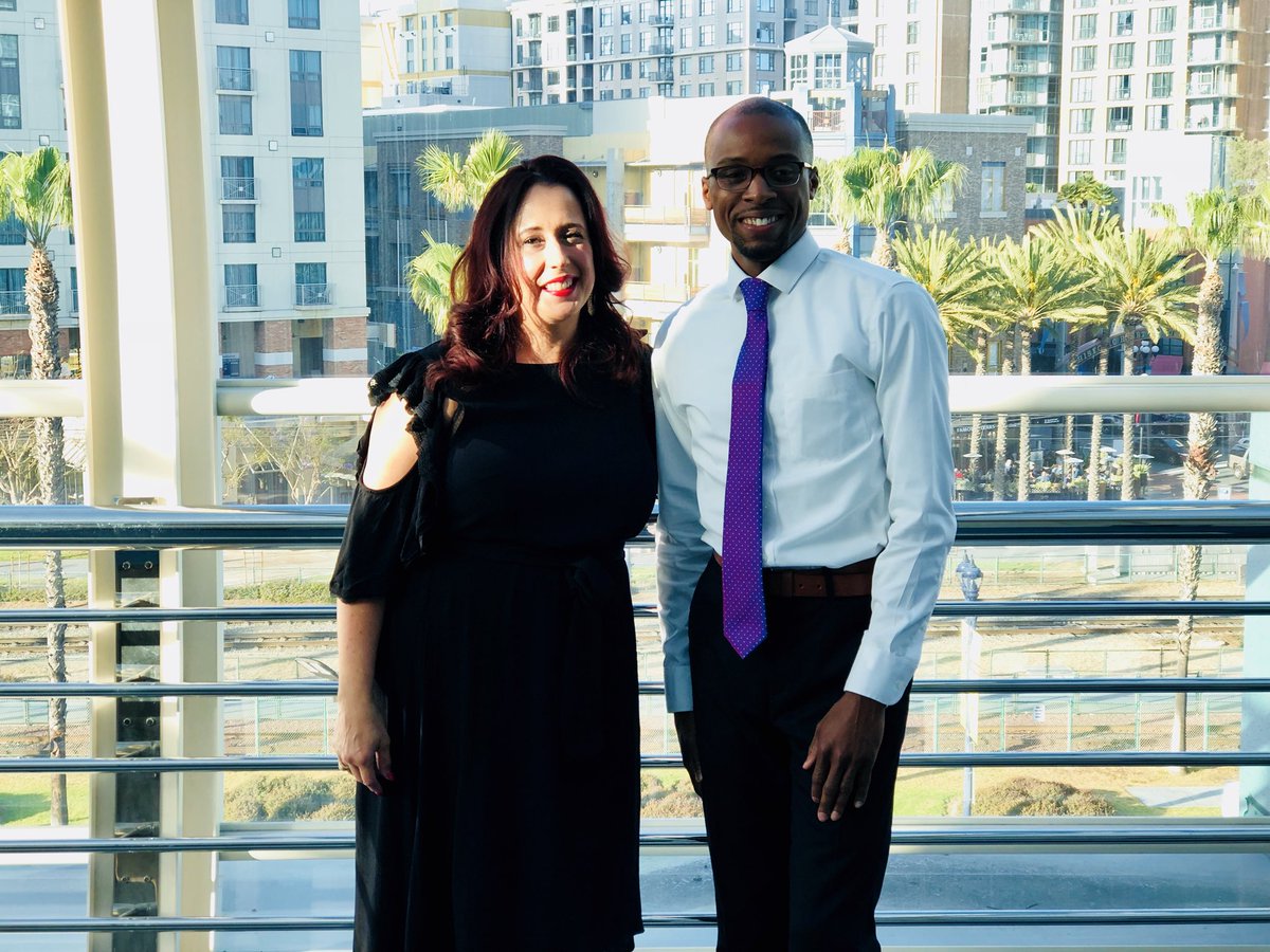 MSUDenverAAAE's tweet photo. Our @msudenver @AAAEDelivers Chapter President, Anthony J. Clark along with his friend and AAAE Senior Vice President, Regulatory and International Affairs, Melissa Sabatine at he 90th Annual AAAE Comfer nice and Exposition. #AAAESAN https://t.co/czZYYNFhAa