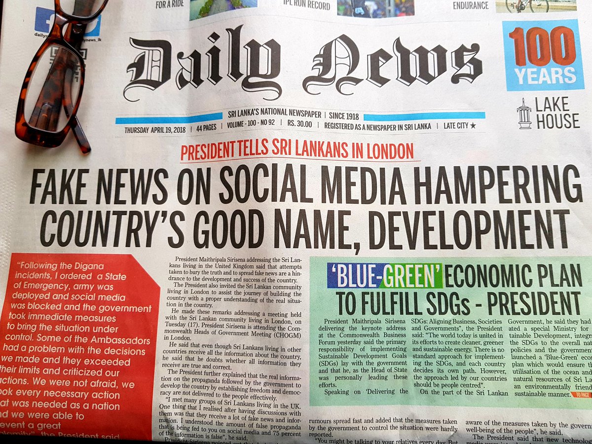meinardus's tweet photo. 75 percent of information on #socialmedia is false, asserts #Srilanka President @MaithripalaS. Good motivation for one-day media workshop at #time4asia of @FNFreiheit @FNFSouthAsia @FNFSEEAsia #Colombo @DailyNews_lk https://t.co/3hmQBY2qfZ