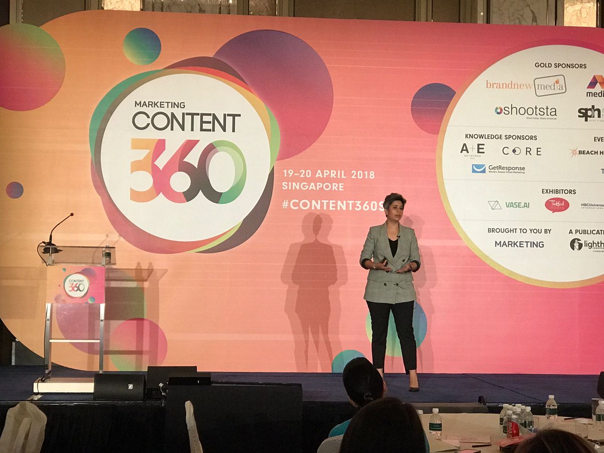 MarketingEds's tweet photo. . @tokiomarinesg's head of #marketing, Manisha Seewal (@SeewalM) on the do's and don'ts of creating content for chatbots. #Content360SG https://t.co/MBsYW8MX2n