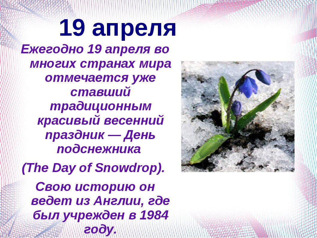 День подснежника