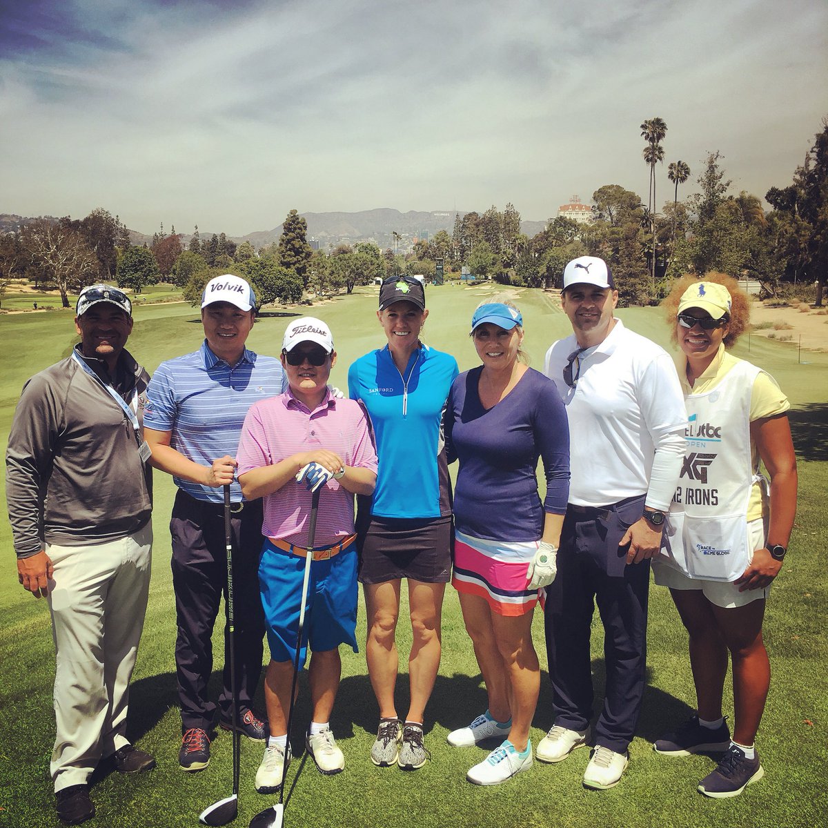 AmyOlsonGolf's tweet photo. Pro-am day at @lpga_la!
โข
#LPGAGoesHollywood #LPGAseewhy #LPGA #golf #golfers #proam #womensgolf #sanfordsports #bellbanks #antiguawear #golfforeafrica https://t.co/JNjXJSnJ0M