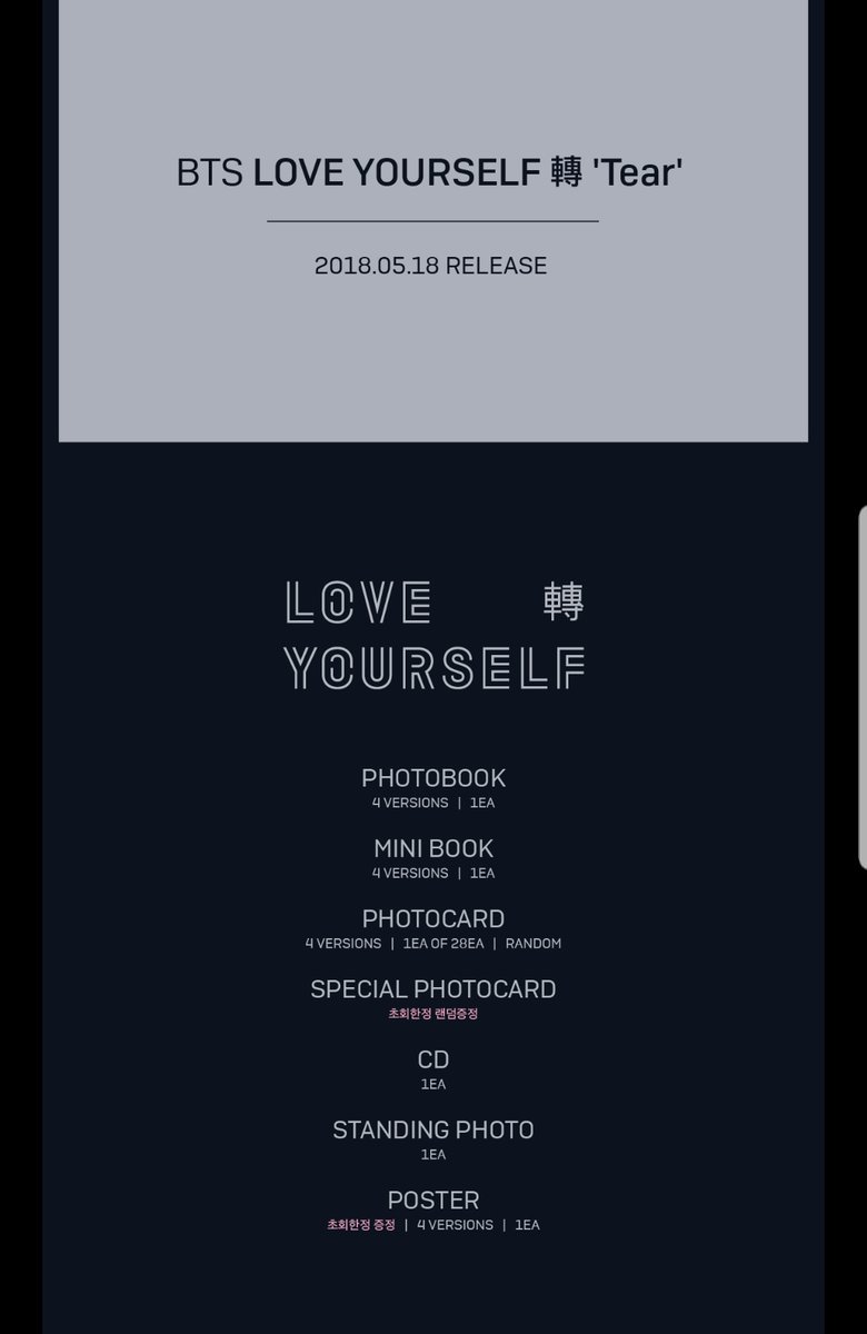 Bts V Malaysia On Twitter My Go Pre Order Bts Love Yourself Album Tear 15 May 2018 Freebie From Us Limited Slots Https T Co Lezrvha0bu 방탄소년단 Bts Loveyourself Tear