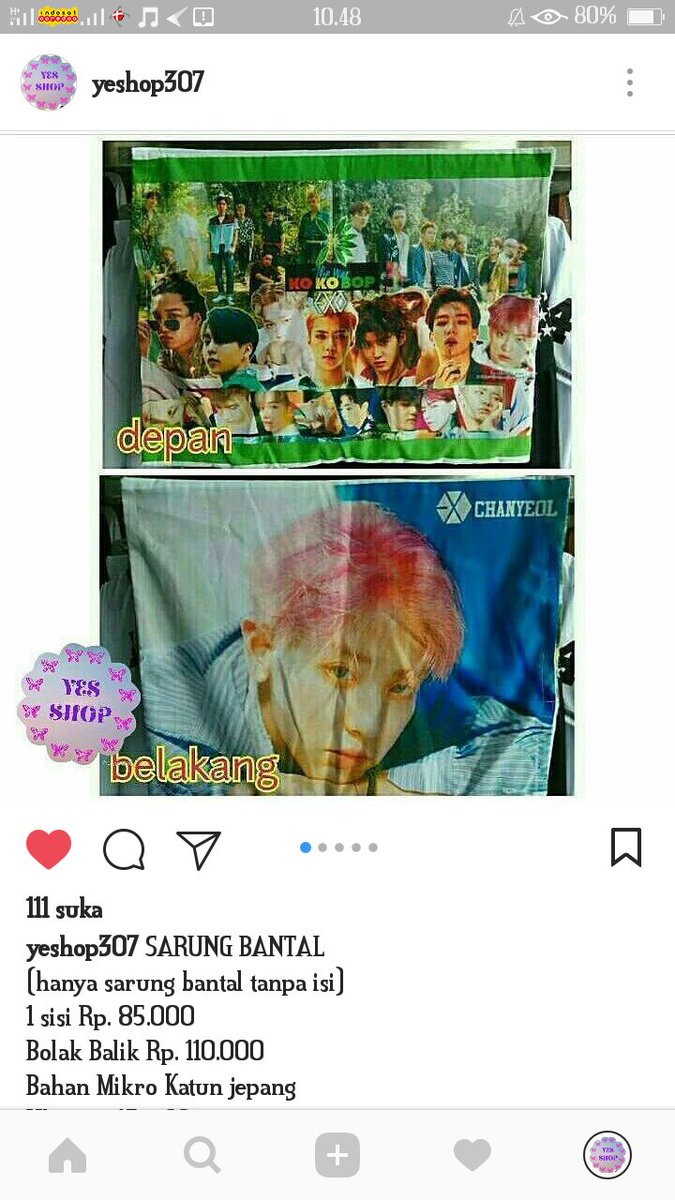 Yes_Shop307's tweet photo. SARUNG BANTAL
(hanya sarung bantal tanpa isi) 
1 sisi Rp. 85.000
Bolak Balik Rp. 110.000
Bahan Mikro Katun jepang
Ukuran 45 x 60 cm 
Untuk sarung Bantal tidur standart
Bisa request gambar
Pembuatan 5-7 hari
Chat pilih satu :
WA : 082233625108
LINE : yeskshop307

 #bts #exo #suju https://t.co/0PWvDaiFxo