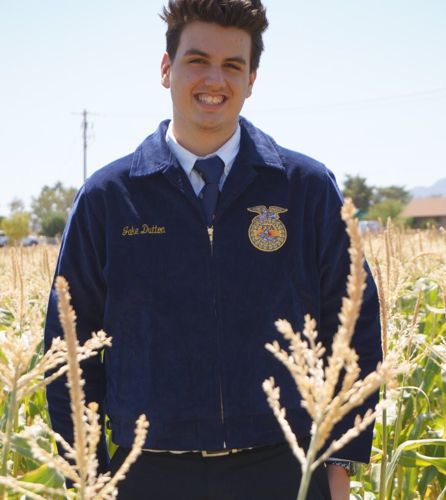 arizonaffa's tweet photo. Jacob Dutton - Chandler FFA

My name is Jake Dutton. I have been a proud member of the Chandler FFA chapter for 4 years &amp; plan to pursue a career as an Agricultural Teacher/Advisor. My SAEs include raising a hog &amp; turkeys, growing &amp; selling corn, &amp; tractor mechanical repair. https://t.co/FPv63IEZiz