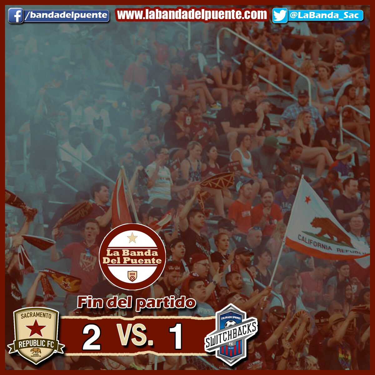 sacbandafc's tweet photo. Se acabo!! @SacRepublicFC sige invicto!! https://t.co/XE3k8haLed