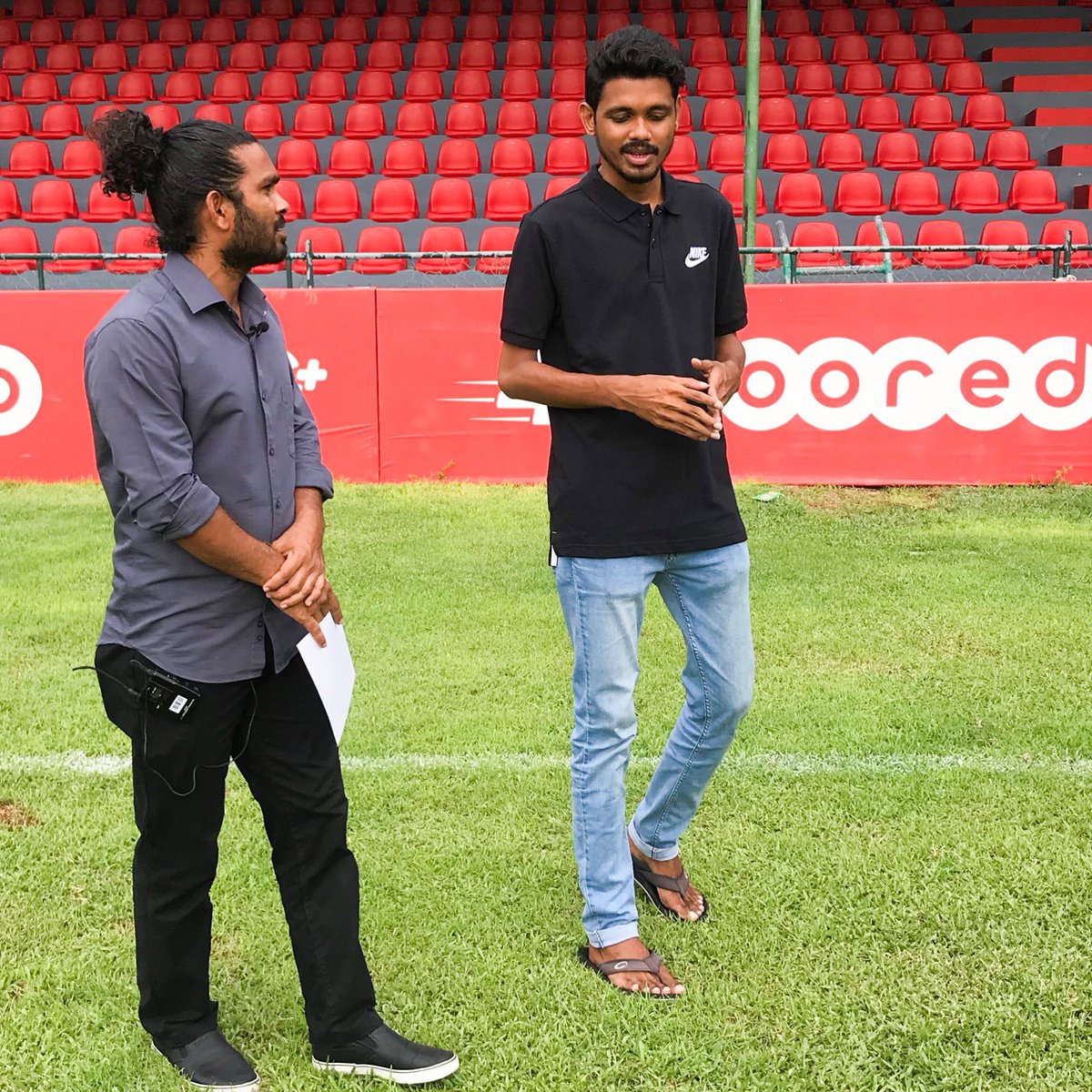 A moment with the National Football Team Assisstant Coach Shakittey. ⚽️