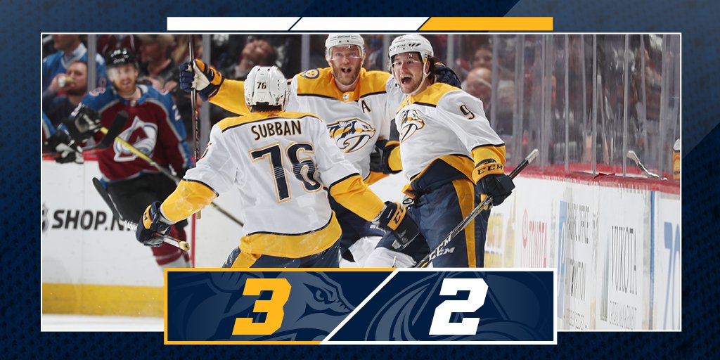 Game 4: ✔️

3-1 #Preds series lead. 

#NSHvsCOL