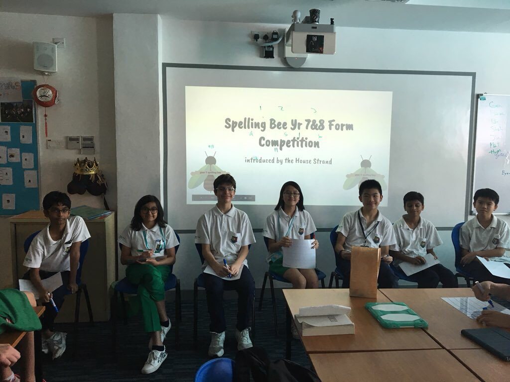And the Year 7 &amp; 8 Spelling Bee has begun! Good luck to all participants! #GISLearning <a href="/GISEnglishSec/">GIS English Faculty</a>