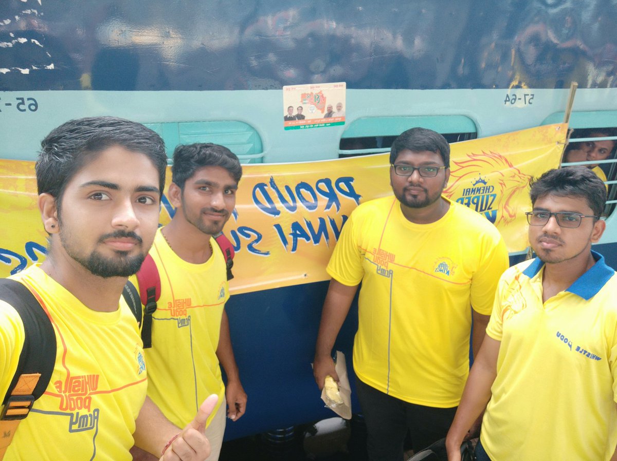 jacksonjack219's tweet photo. Whiste Podu Army Coming to Pune 
No words can describe the support CSK management gives to put Fans First.
Thanks to CSK Management  #WhistlePoduExpress 🦁🔥 #yellove 
#WhistlePoduExpress https://t.co/AUvtZ4l3LC