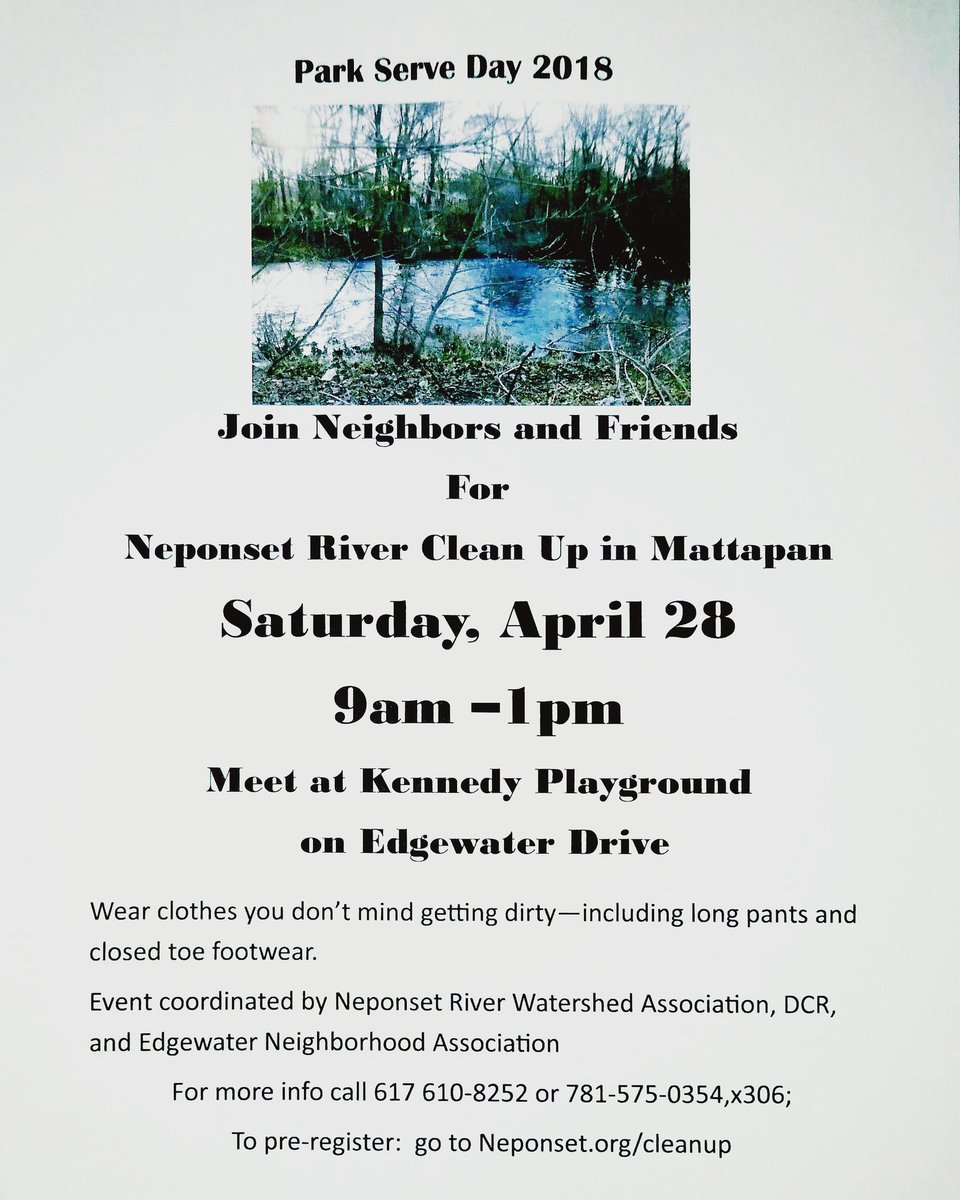 MattapanFoodFit's tweet image. Come join us and our friends at the #EdgewaterDrive Neighborhood Association and @NepRWA as we clean up our #NeponsetRiver