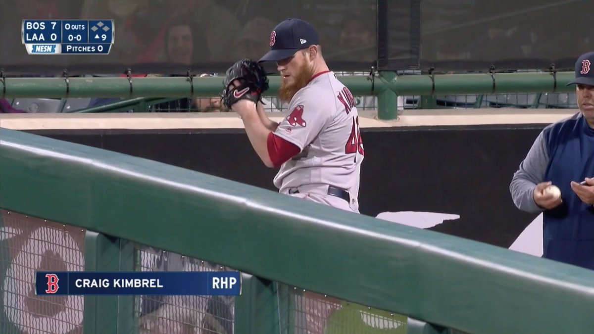 Jared_Carrabis's tweet image. We're at the point now where Craig Kimbrel has to get loose because he's bored.