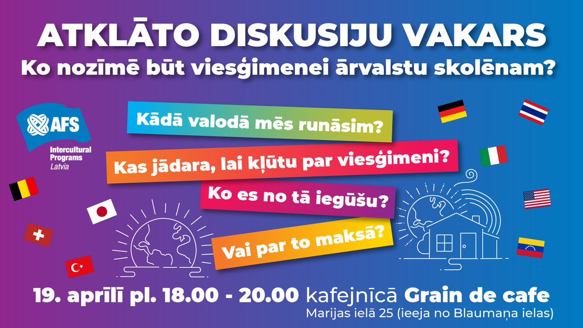 Tiekamies diskusiju vakarā jau šodien! Sākums 18.00, taču gaidīsim visa vakara garumā līdz pat 20.00!