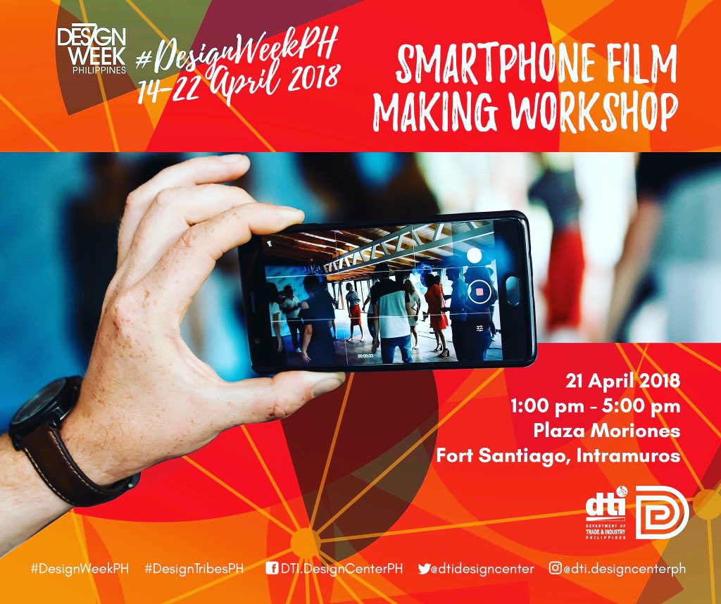Intramuros's tweet image. Train your creative eye and share more engaging stories through our Smartphone Film Making Workshop!

Grab your phone and register now for this workshop here: goo.gl/forms/yzkhF6IM… #DesignWeekPH #DesignTribesPH