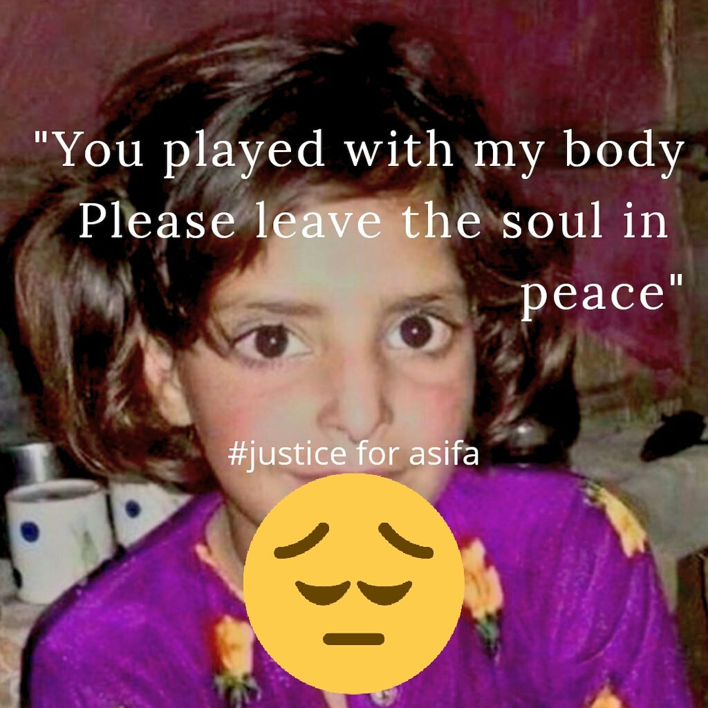 777advocate's tweet photo. #JusticeforAsifa #JusticeForUnnao #JusticeForRabia #rape #stoprape #travel #Asifa #AsifaBano #AsifaCase #Asifabody #ShameOnYou #savegirl #FightForAsifa #JNU #jnulongmarch #jnu #Unnao #UnnaoHorror https://t.co/eGJ7556fEP