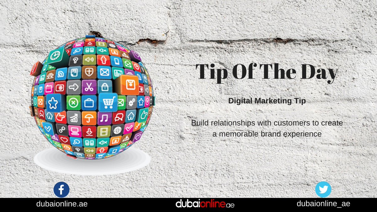 dubaionline_ae's tweet photo. #TipofTheDay "#DigitalMarketing Tip - Build relationships with customers to create a memorable brand experience"
#DigitalMarketing #MarketingTips #MarketingStrategy #SEO #SMO
#DubaiOnline https://t.co/UoqirCjeZa