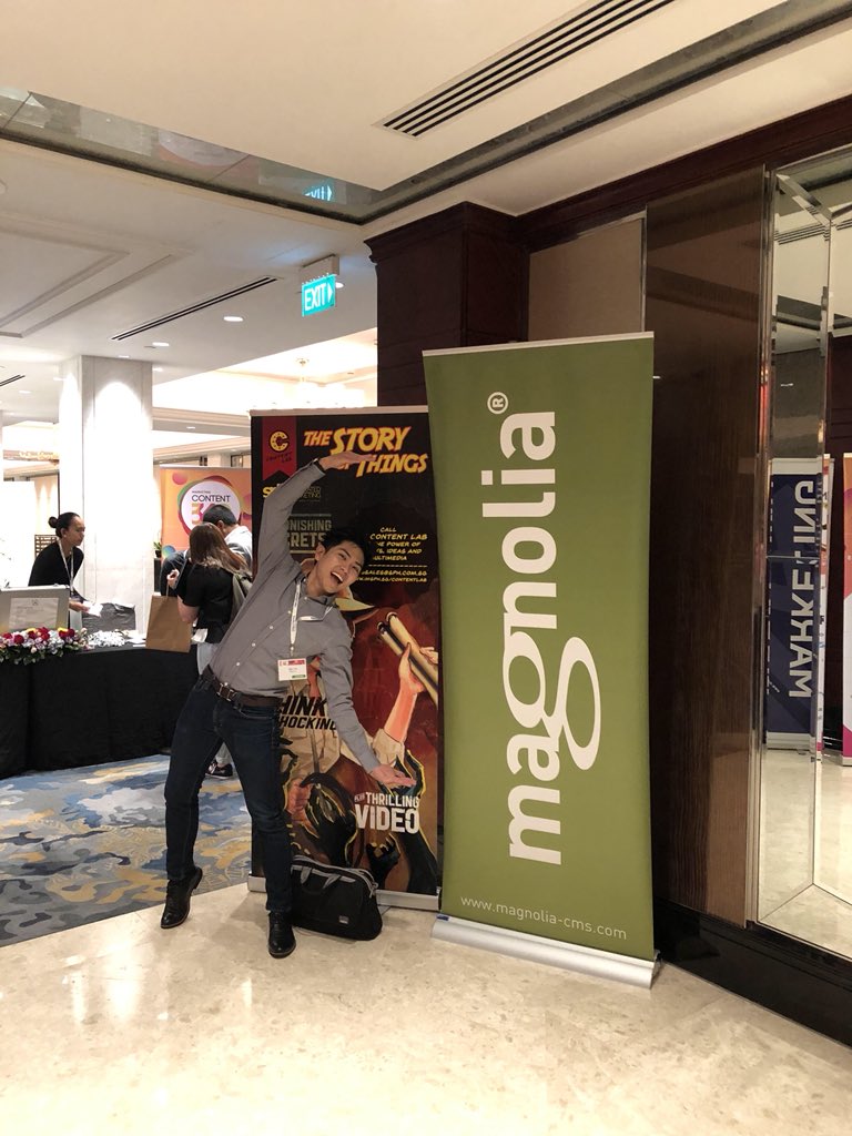 magnolia_cms's tweet photo. Today our APAC Team has kicked-off their event season. Meet us in Singapore at the #Content360SG event... https://t.co/q8ynRDumBU
