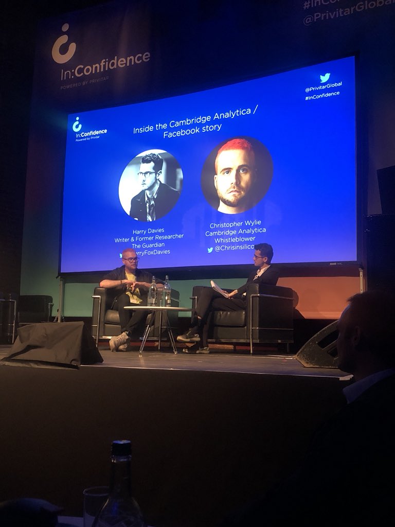 GeorgieBarrat's tweet image. “If you like 100 things on Facebook it’s possible to build a detailed profile on you, influence your behaviour and exploit your mental vulnerabilities” @chrisinsilico speaking at @privitarglobal #InConfidence